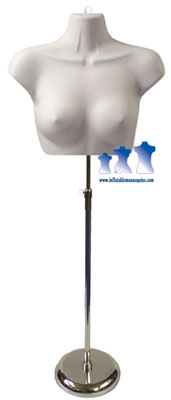 Female Upper Torso, White with MS3 Adjustable M...
